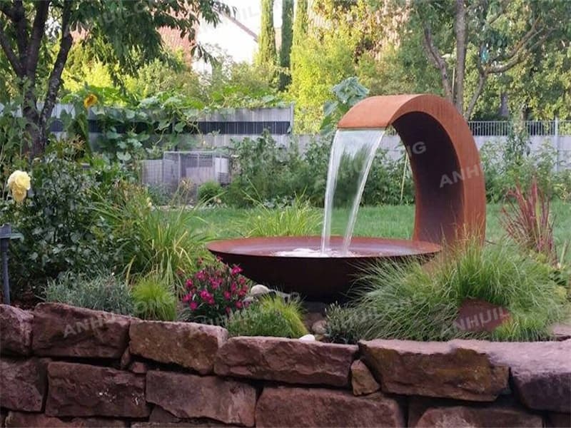 <h3>Small Water Feature For Ornamental Garden France-Corten Steel </h3>
